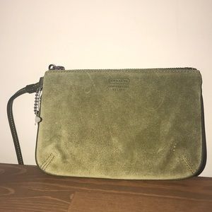 COACH Wrislet, Army Green Suede